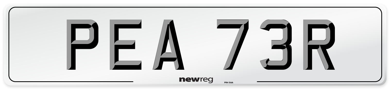 PEA 73R Number Plate from New Reg